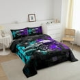 thumbnail image 3 of Erosebridal Fast Car Comforter Sets Queen Size,Extreme Sports Bedding Queen Comforter Set,Plaid Buffalo Bedding Sets Queen with Comforter,Super Cozy Teens Bedroom Decor,Reversible,3 Pieces, 3 of 8