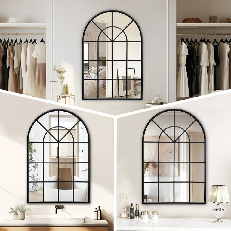 PARIS LOFT Large Framed Modern Decorative Arched Windowpane