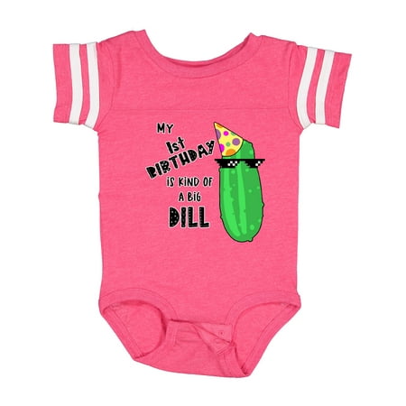 

Inktastic My 1st Birthday is Kind of a Big Dill Pickle in Sunglasses Gift Baby Boy or Baby Girl Bodysuit