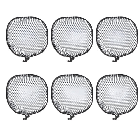 TUWAFE 6pcs Elastic Drawstring Ponytail Net DIY Mesh Hairdressing Tool for Men