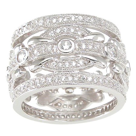 Plutus kkr6752c 925 Sterling Silver Wedding Band Size 8