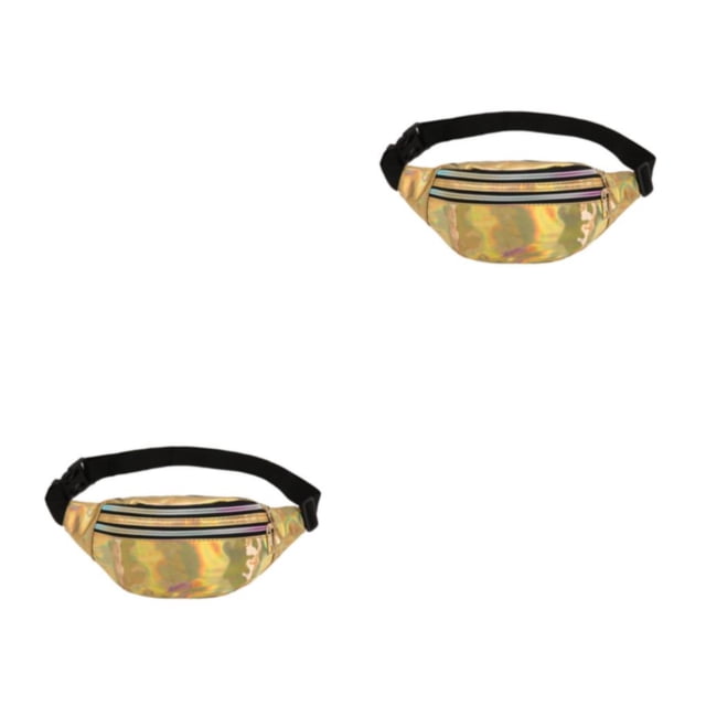 Qarigey Riñonera impermeable de PU Essentials, seca y segura durante aventuras al aire libre, riñoneras para mujer, riñoneras doradas dorado 2Conjunto