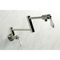 thumbnail image 4 of Kingston Brass KS4106PL Metropolitan Two-Handle 1-Hole Wall Mount Pot Filler Faucet in Polished Nickel, 4 of 8