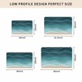 thumbnail image 5 of Turquoise Waves Door Mat Indoor Outdoor, Simple Ombre Abstract Sea Waves Art Non Slip Welcome Mat with Rubber Backing, Absorbent Fabric Front Door Mats Entryway Rug for Home Patio Entrance 16"x24", 5 of 9