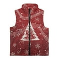 thumbnail image 4 of Xoenoiee Christmas Tree Snowflake Music Note Print Warm Fleece Vest Girls Comfy Vests Xmas Full Zipper Sleeveless Outerwear Jacket with Pockets Toddler Kids Coat, 5-6 Years, 4 of 7