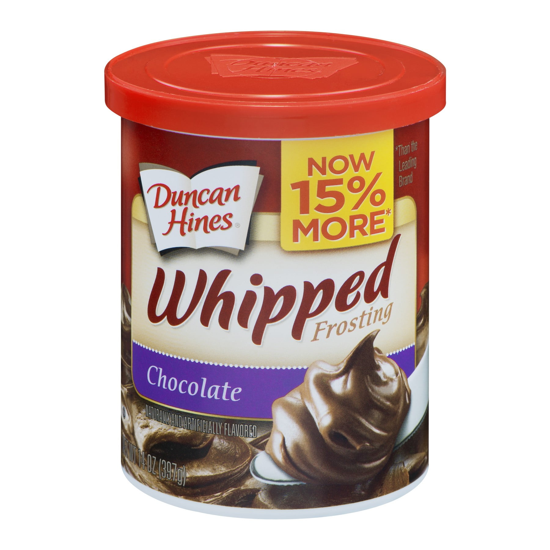 Duncan Hines Chocolate Whipped Frosting 14 oz Canister