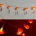 thumbnail image 5 of Red Chinese Lantern String Lights LED Light Beads Waterproof New Year Lantern with PVC Shell for Courtyards With Tassel 3meters/9.8ft 20 Lights, 5 of 9