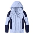 thumbnail image 6 of Ceisia Unisex Windproof Waterproof Hooded Rain Jacket Outdoor Hiking Camping Cycling Windbreaker Outerwear Light Blue XXXXL Gift, 6 of 7