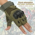 thumbnail image 5 of Uxcell Men's Outdoor Fingerless Gloves Half Finger Gloves Breathable Workout Gloves Green, M, 5 of 7