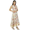 thumbnail image 4 of Bimba Women Floral Anarkali Printed Kurta Dupion Silk & Net Kurti Long Formal Party Dress Wear, 4 of 8