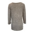 thumbnail image 5 of GuangCheng Womens Sweaters 3/4 Length Sleeve Kint Crew Neck Blouses Casual Pullover Winter Tops, 5 of 5