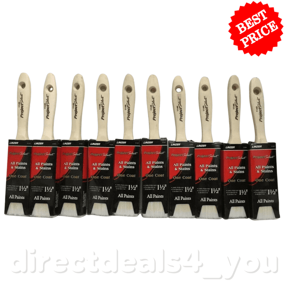 Linzer ProjectSelect #1140 1-1/2" All Paints & Stains Brush Pack of 10
