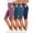 71#: 4 Pack,Asphalt Blue+Chrysoprase+Navy+Velvet Pink, variant on Cadmus 4 Pack Biker Yoga Shorts 12" Inseam with Pockets for Women,High Waisted Athletic Running Workout Gym Shorts