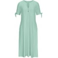 thumbnail image 3 of MORTTIC Women's Eyelet V-Neck Maxi Dress Short Sleeve Flowy A-Line Summer Beach Dress, S-5XL, 3 of 6