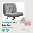 thumbnail image 2 of Simenmax Home Office Desk Chair, Mid-Century Inspired Adjustable Swivel Comfy Upholstered,Gray, 2 of 8