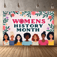 thumbnail image 6 of Floral Themed Womens History Month Banner Backdrop Party Decorations Photography Props Celebration Background Decor for Events Gatherings and Commemorations, 6 of 8