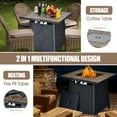 thumbnail image 6 of Patiojoy Outdoor Propane Fire Pit Table 28’’ Square Gas Fire Table with Removable Lid Lava Stone, 6 of 10