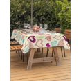 thumbnail image 2 of Outdoor Tablecloth with Umbrella Hole and Zipper, Valentine's Day Rectangle Table Cloth 60x84 Inch Waterproof Tablecloth, Heart Love Modern Country Light Yellow Picnic Table Cover for Patio Camping, 2 of 7