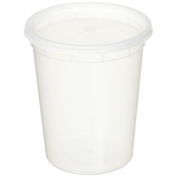 Reditainer Deli Food Storage Containers with Lid, 32Ounce, 24Pack