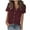 Wine, variant on Vekome Button up Shirts for Women Plus Size Short Sleeve Tops Loose Collared Casual Blouses Linen Solid Color Summer Tee Shirts