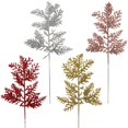 thumbnail image 5 of (10 piezas/lote) Plantas artificiales Ramas de pino Decoración de árbol de Navidad Material de lentejuelas brillantes doradas Accesorios de decoración del hogar, 5 of 5
