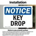 thumbnail image 2 of (2 Pack) Key Drop OSHA Notice Sign 18 Inch X 12 Inch Vinyl Label Decal Sticker Weather Resistant, UV Protected for Workplace, Business, and Construction Site, Made in the USA, 2 of 6