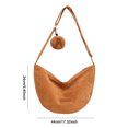 thumbnail image 3 of Bolso bandolera de pana para mujer, bolso de mano versátil y ligero, bolso tipo cartera para niña, 3 of 9