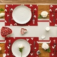 thumbnail image 3 of 4 Pack Buffalo Plaid Placemats Set, Eucalyptus Hearts, Valentine's Day Placemats, Wedding Holiday Table Mat, Kitchen Dining Decor, 3 of 3