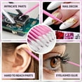 thumbnail image 6 of Eyelash Extension Microbrushes 100 Pack Navy Blue, Lash Applicator Brushes for Makeup Removal, Eyelash Glue Applicator, Precision Tip for Lash Adhesive, Crafting, Detailing Tools, 6 of 7