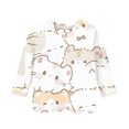 thumbnail image 3 of CCRFTGI Cute Shirts for Kids Girls 10-12 3/4 Sleeve Animal Print Tween Girls Trendy Clothes Tee Shirts Summer Trendy Loose Comdy Crew Neck T-Shirts Beige 9-10 Years, 3 of 4
