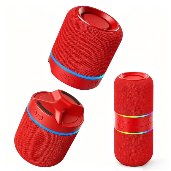 2 In 1 Dual Speakers Bluetooth Wireless 1200 mAh,Splittable RGB BT Speaker Magnetic Bocinas Hifi Stereo Multi Sync Surround Speakers HD High Volume Soeaker Travel Ipx6 Waterproof Portable