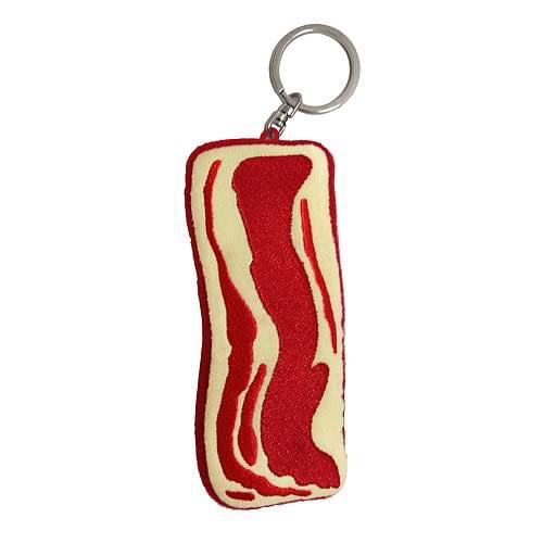 Bacon Plush Keychain With Sizzling Sound