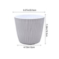 thumbnail image 3 of Plastic Plant Pots White Plastic Ripples Circular Flowerpot Planter with Drainage for Succulents and Indoor Plants(1-Piece) Rkxzt, 3 of 9