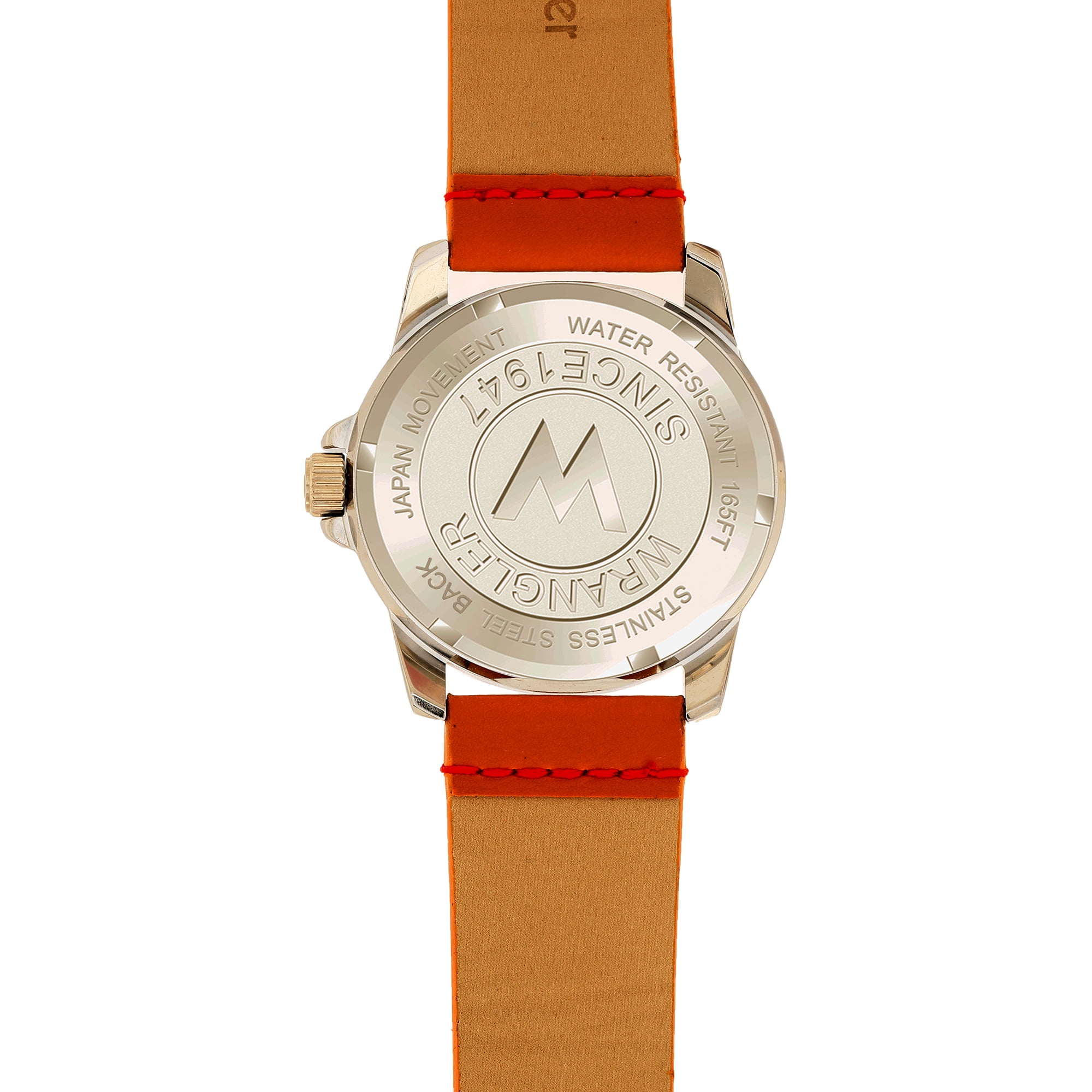 Wrangler 45mm Silver Dial, Wheat Colored Strap Watch