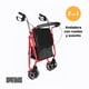 thumbnail image 2 of Andadera Ortopedica 2 En 1 Multifuncional Rojo Marthing Andador y Asiento Con Ruedas y Frenos Andadera Plegable Para Adulto Mayor, Segura Comoda y Practica, Apoyo Silla Ruedas Todo Terreno Rojo, 2 of 10