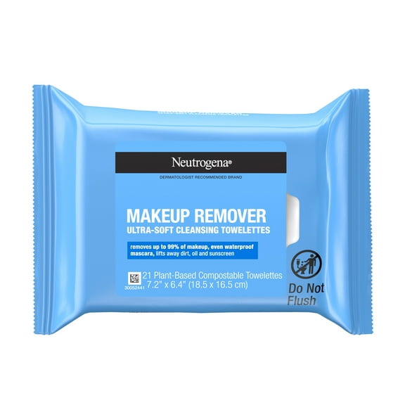 Neutrogena Makeup Remover Facial Cleansing Wipes, Makeup Remover Wipes, 21 Count
