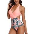 thumbnail image 1 of Augper Women B andage Sexy One-Piece Bikini Push-Up Pad Swimwear Swimsuit Beachwear, 1 of 8