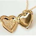thumbnail image 6 of Prima Jewelries 14K Yellow Gold-Plated 18-inches Heart Shaped Pendant Locket Charm Link Chain Necklace Set Gift, 6 of 9