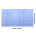 thumbnail image 6 of Oiur Bathroom Shower Pad with Drain Holes 3D Grid Texture Bathtub Gasket Anti-Slip Protection for Shower Bath Toilet Crack-Resistant Bathtub Mat,Blue, 6 of 8