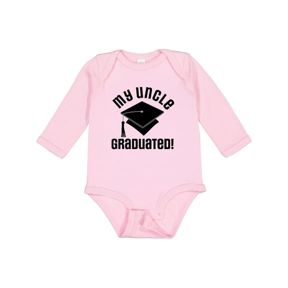 Inktastic Graduation My Uncle Graduated Boys or Girls Long Sleeve Baby Bodysuit