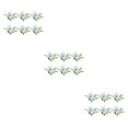 thumbnail image 1 of Guardoinrt 1/2/3 6 Pieces PVC Artificial Lilys Flower Simulation Reusable Washable Portable Living Room Fake Plant Flowers Ornament White 3PCS, 1 of 6