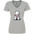 thumbnail image 3 of Inktastic Westie in Bandana Women's V-Neck T-Shirt, 3 of 5