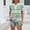 #0042-Green, variant on Women's V-Neck Button T Shirts, Short Sleeve Blouses with Striped Print Design, Soft Casual Pullover Tops for Spring Summer, Daily Fashion Party Vacation Wear Gift