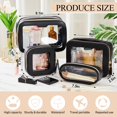 thumbnail image 2 of Set de bolsas de maquillaje Yeyeplum Leather Clear para mujer, 4 unidades, 2 of 6