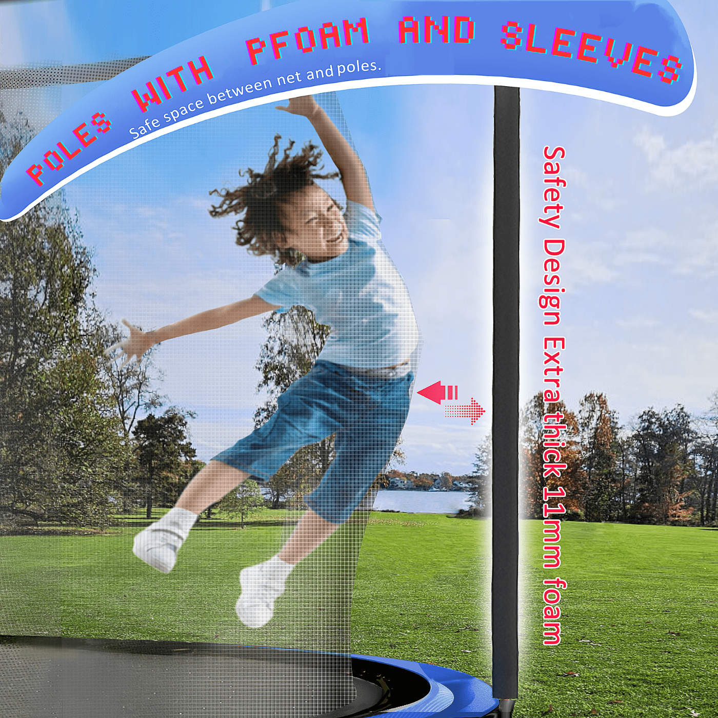 Fiziti Trampoline with Basketball Hoop & Enclosure, 2000lbs 12FT 14FT 16FT Trampoline for 6-8 Kids and Adults, Outdoor Backyard Trampoline with Light,Hose