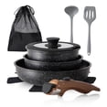 thumbnail image 1 of Juego de utensilios de cocina DishDelight, 10 unidades, antiadherentes con mango desmontable, 1 of 7