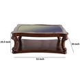thumbnail image 5 of Traditional Coffee Table with Cabriole Legs and Wooden Carving, Brown, 5 of 5