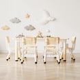 thumbnail image 2 of QinaQin Table Réglable pour Enfants et 6 Chaises, Ensemble de Bureau d'Activités avec Rangement et Dessus Essuyable, 2 of 9