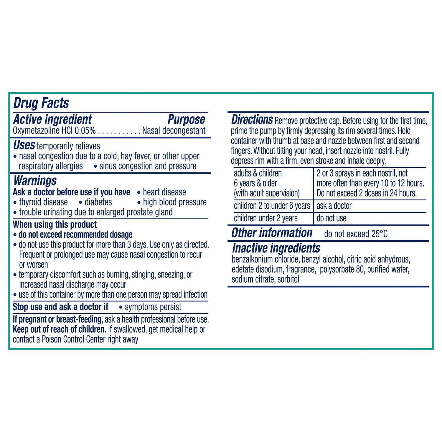 Vicks Sinex Severe Nasal Decongestant Spray Triple Pack (3 ct, 0.5 fl. oz.)