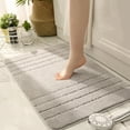 thumbnail image 5 of Bath Mat for Bathroom, Hwkond Bathroom Rugs, Soft And Absorbent Microfiber Bath Rugs, Non-Slip Shower Carpet, Machine Wash Dry, Bath Mats For Bathroom Floor, Tub And Shower,Gray,15.75x23.62in, 5 of 8